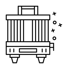 Portable grill bbq gas portable icon. Element of barbecue party icon on white background