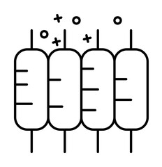 Ribs bbq pork food icon. Element of barbecue party icon on white background