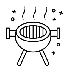 Fototapeta na wymiar Barbecue grill cooking cuisine icon. Element of barbecue party icon on white background