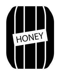 a barrel of honey icon. Element of beekeeping icon. Premium quality graphic design icon. Signs and symbols collection icon for websites, web design, mobile app on white background