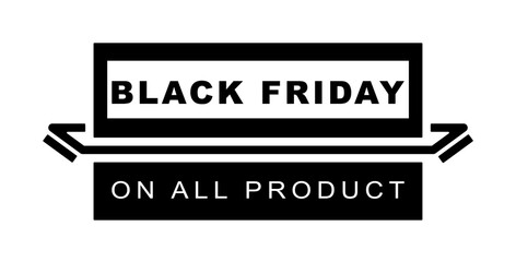 Black Friday poster stiker on white background