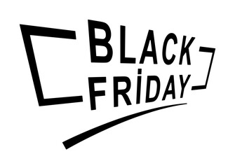 Black Friday poster stiker on white background