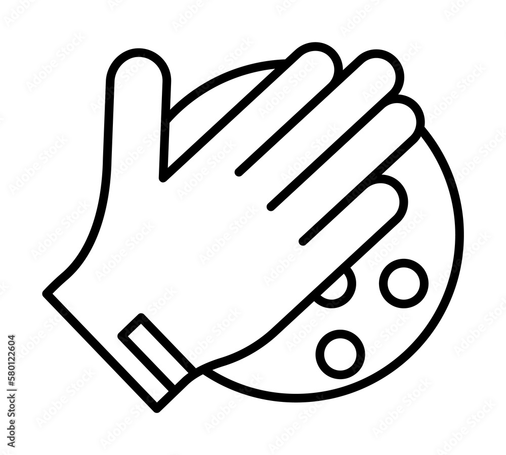 Aufkleber thumb bowling pins icon. simple line, outline elements of prize icons for ui and ux, website or mobi