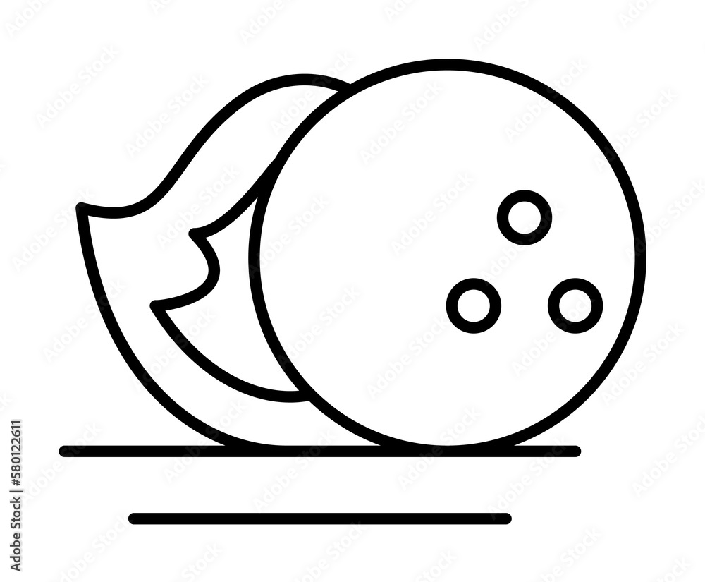 Poster bowling ball fire icon. simple line, outline elements of prize icons for ui and ux, website or mobil