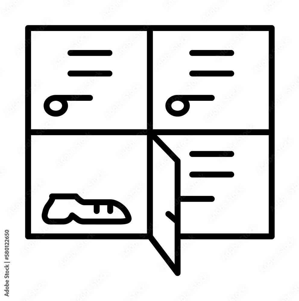 Poster locker bowling snickers icon. simple line, outline elements of prize icons for ui and ux, website or