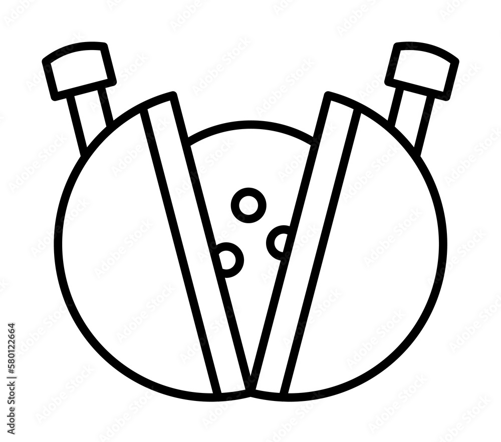 Poster bowling ball bag icon. simple line, outline elements of prize icons for ui and ux, website or mobile