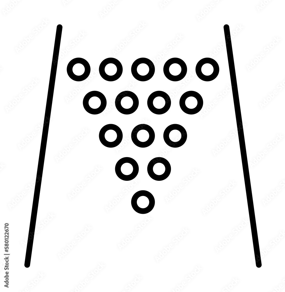 Poster bowling balls order icon. simple line, outline elements of prize icons for ui and ux, website or mob
