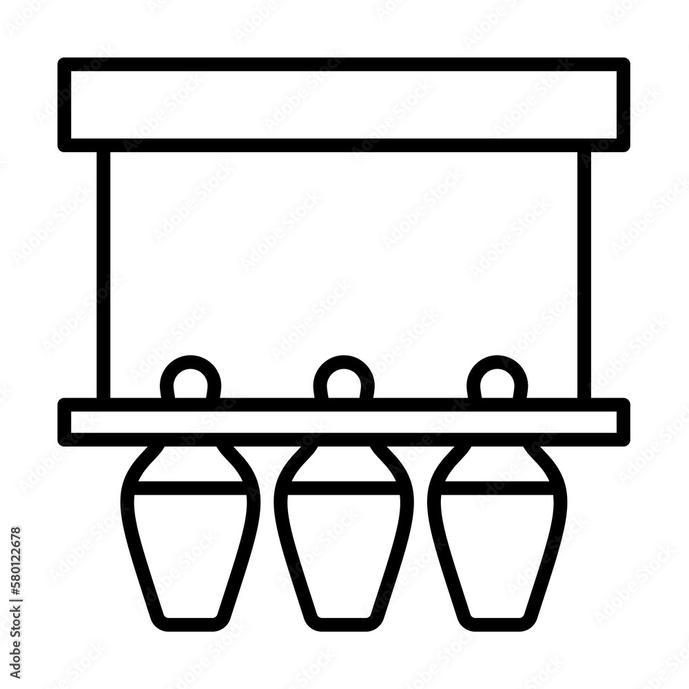 Aufkleber bowling pins order icon. simple line, outline elements of prize icons for ui and ux, website or mobi