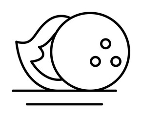 Bowling ball fire icon. Simple line, outline elements of prize icons for ui and ux, website or mobile application on white background