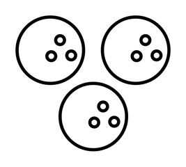 Bowling balls icon. Simple line, outline elements of prize icons for ui and ux, website or mobile application on white background
