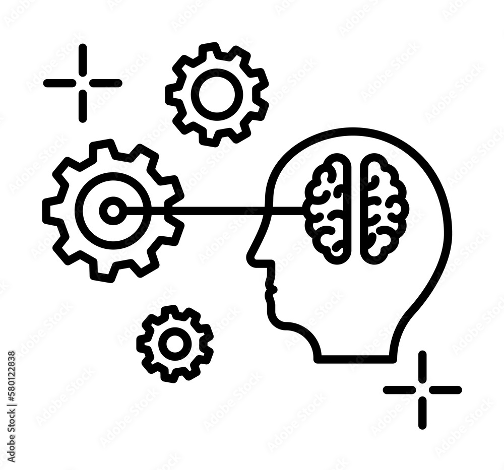 Poster artificial intelligence brain icon. element of brain concept on white background
