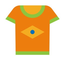 t-shirt color icon from Brazilian carnival set on white background