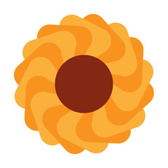 flower color icon from Brazilian carnival set on white background