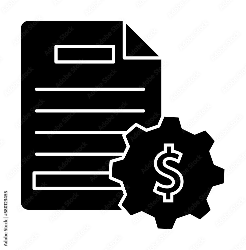 Poster document dollar icon. simple business intention icons for ui and ux, website or mobile application o