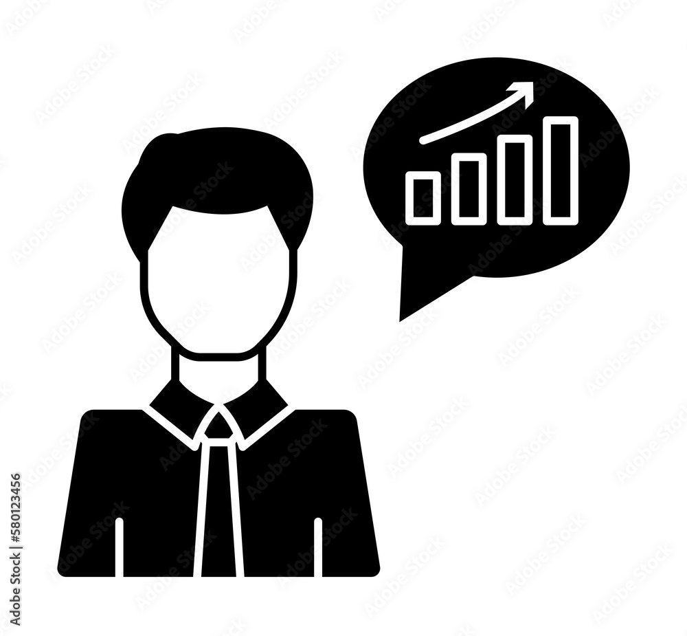 Aufkleber businessman data analytics icon. simple business intention icons for ui and ux, website or mobile ap