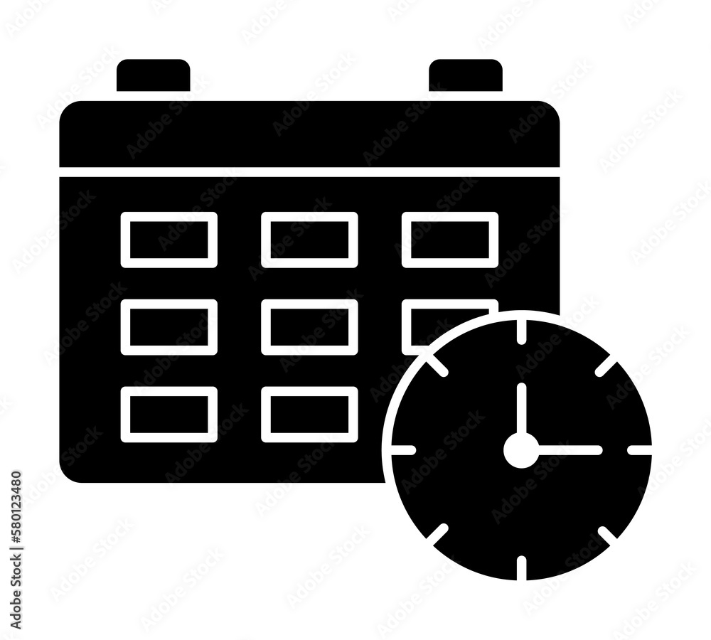 Poster calendar time icon. simple business intention icons for ui and ux, website or mobile application on 