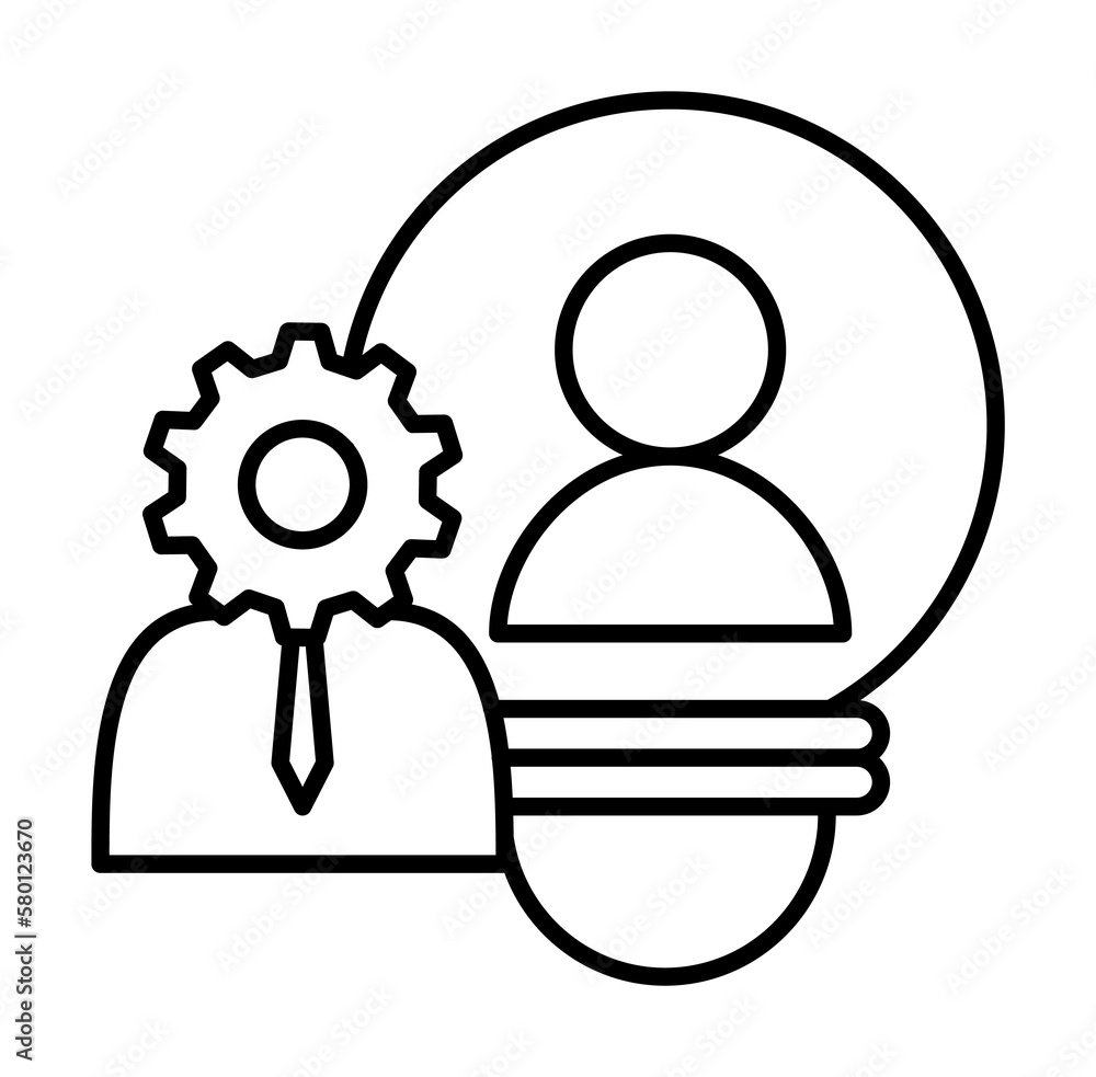 Poster boosting skill icon. element of business motivation line icon on white background