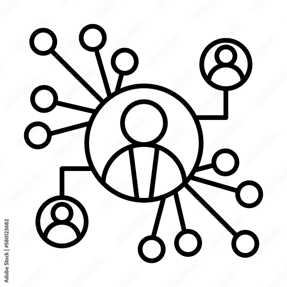 Poster build network icon. element of business motivation line icon on white background