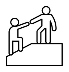 Partner support icon. Element of business motivation line icon on white background