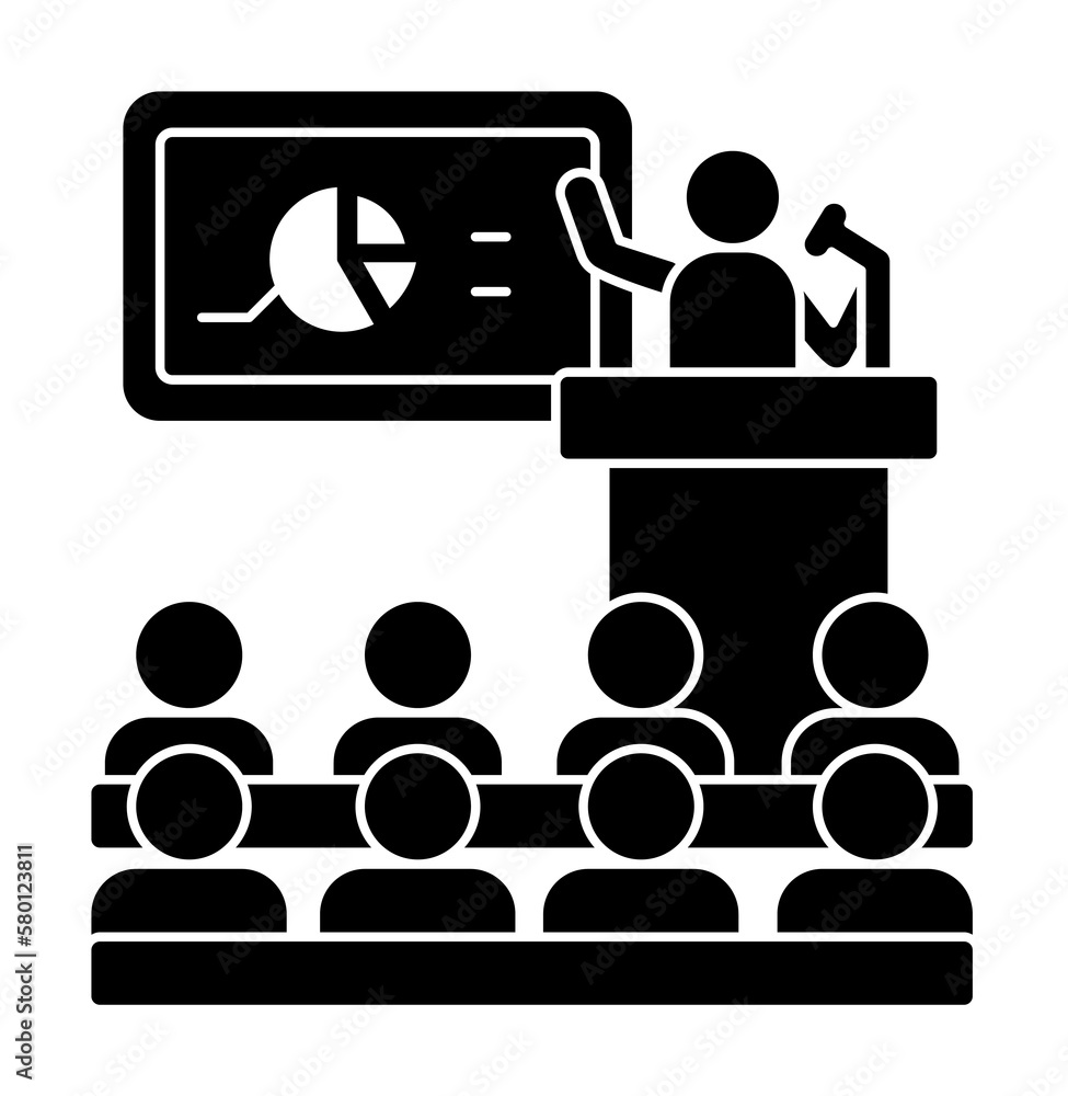 Aufkleber chart blackboard trainer icon. simple business indoctrination icons for ui and ux, website or mobile