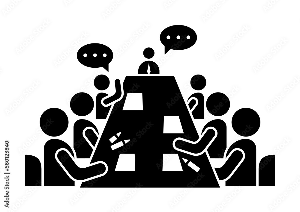 Poster table training bubbles notebooks icon. simple business indoctrination icons for ui and ux, website o