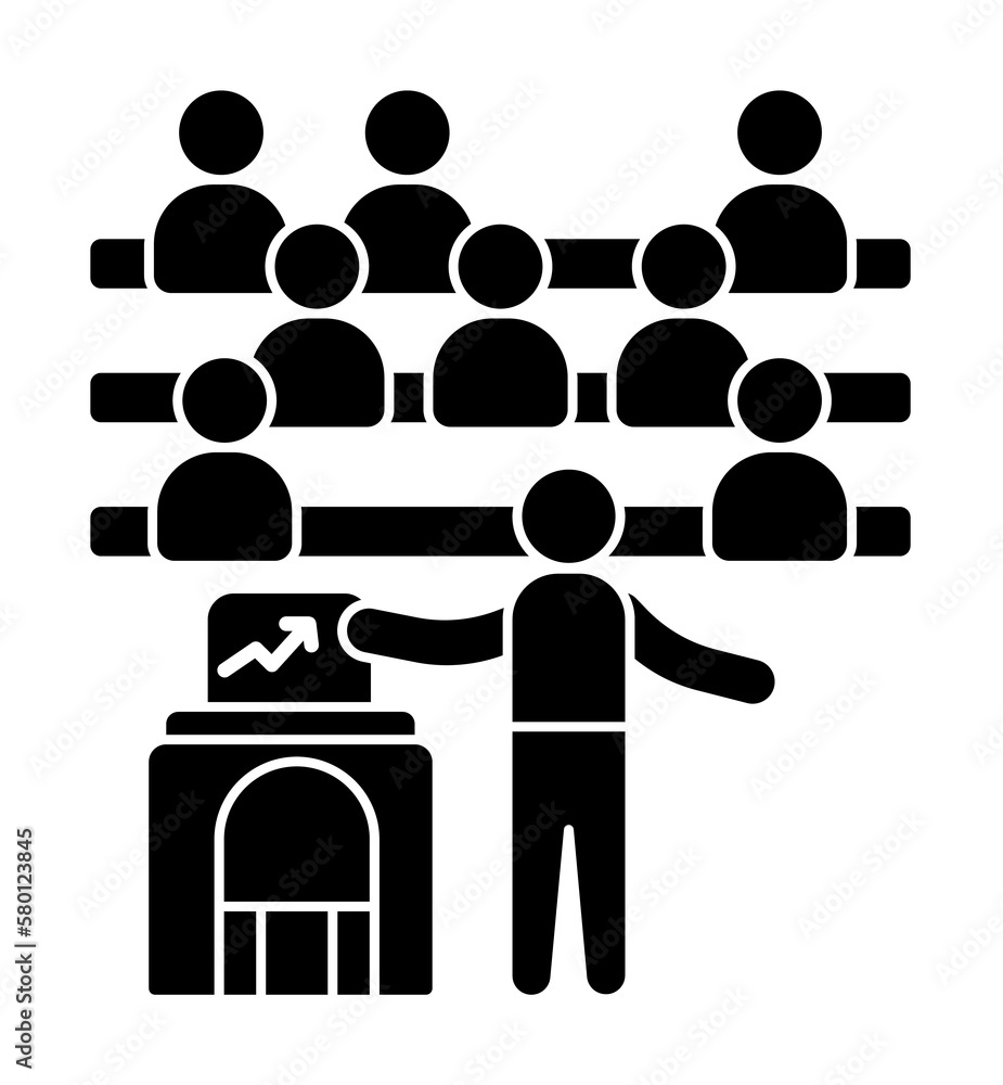 Aufkleber chairs analysis trainer chairs icon. simple business indoctrination icons for ui and ux, website or 