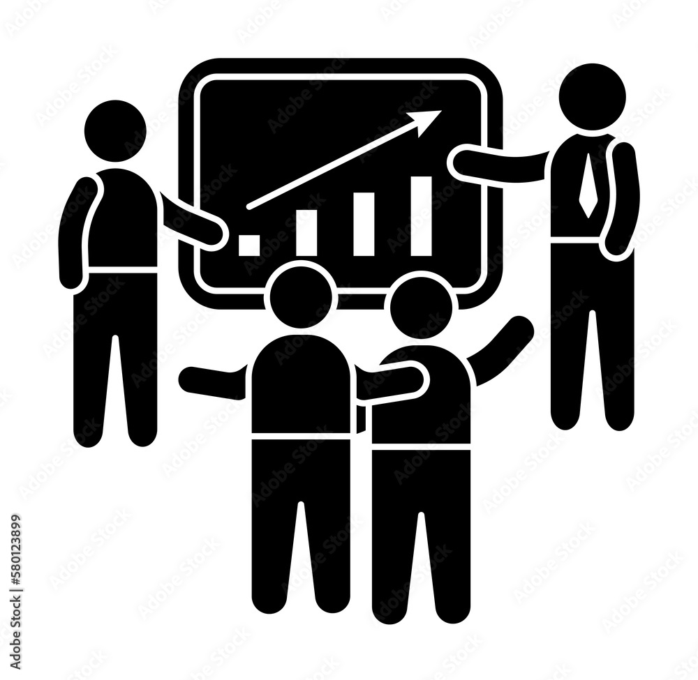 Poster blackboard charts trainers icon. simple business indoctrination icons for ui and ux, website or mobi