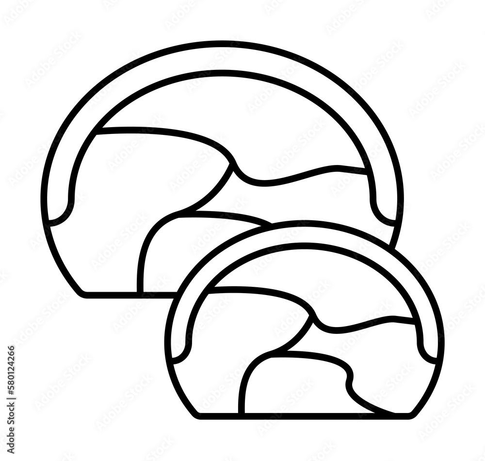 Poster ham, meat icon. simple line, outline batcher icons for ui and ux, website or mobile application on w