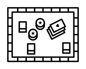 Board game, casino icon. Element of casino icon on white background