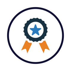 badge, star badge, rank badge, star rank badge icon