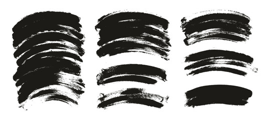 Round Sponge Thin Artist Brush Curved Background High Detail Abstract Vector Background MEGA Set 