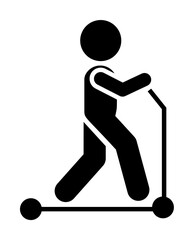 Children, educate, play, scooter, toy icon. Element of children pictogram. Premium quality graphic design icon. Signs and symbols collection icon on white background