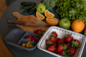 Fruits and vegetables on the table