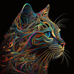 Cat, Digital art