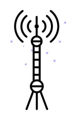 Tower, China culture, antenna icon. Element of China culture icon. Thin line icon for website design and development, app development. Premium icon on white background
