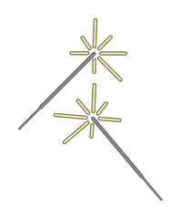 Bengal light colored icon. Element of Christmas holiday colored icon. Premium quality graphic design icon. Signs and symbols collection icon for websites, web design on white background