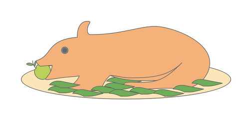 Christmas pig colored icon. Element of Christmas holiday colored icon. Premium quality graphic design icon. Signs and symbols collection icon for websites, web design on white background