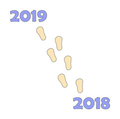 footsteps colored icon. Element of Christmas holiday colored icon. Premium quality graphic design icon. Signs and symbols collection icon for websites, web design on white background