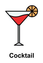 Cocktail, glass icon. Element of Cinco de Mayo color icon. Premium quality graphic design icon. Signs and symbols collection icon for websites, web design, mobile app on white background