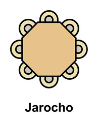 Jarocho icon. Element of Cinco de Mayo color icon. Premium quality graphic design icon. Signs and symbols collection icon for websites, web design, mobile app on white background
