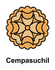 Cempasuchil, decoration icon. Element of Cinco de Mayo color icon. Premium quality graphic design icon. Signs and symbols collection icon for websites, web design, mobile app on white background