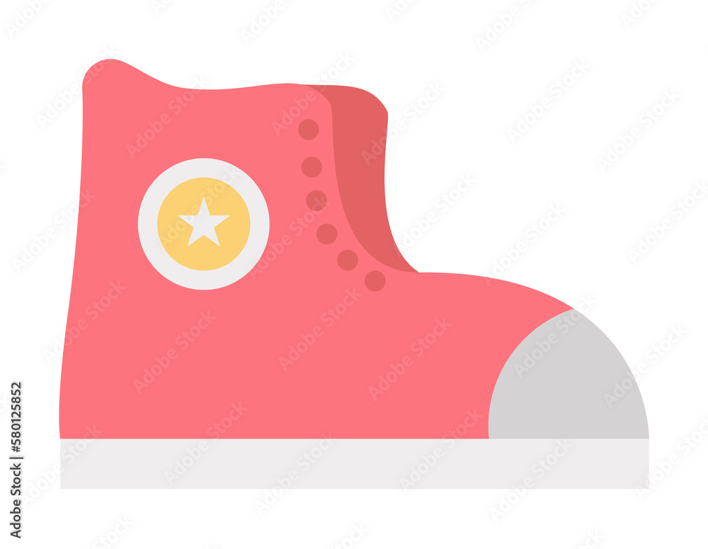 Aufkleber sneakers color icon. element of color clothes icon for mobile concept and web apps. detailed sneaker