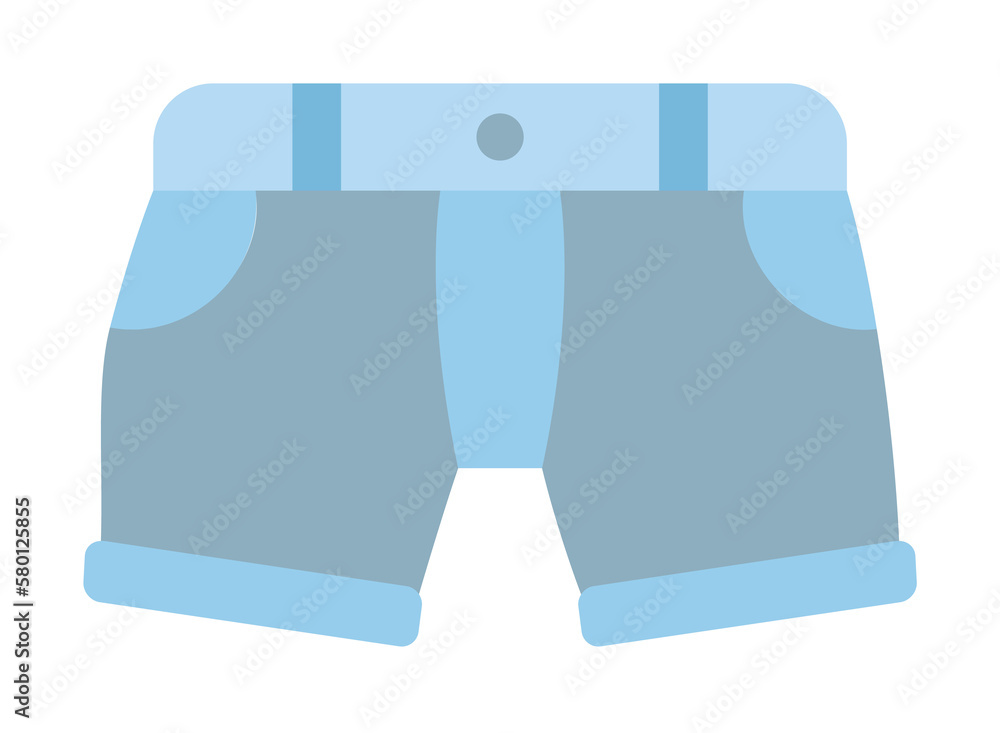 Poster shorts color icon. element of color clothes icon for mobile concept and web apps. detailed shorts ic