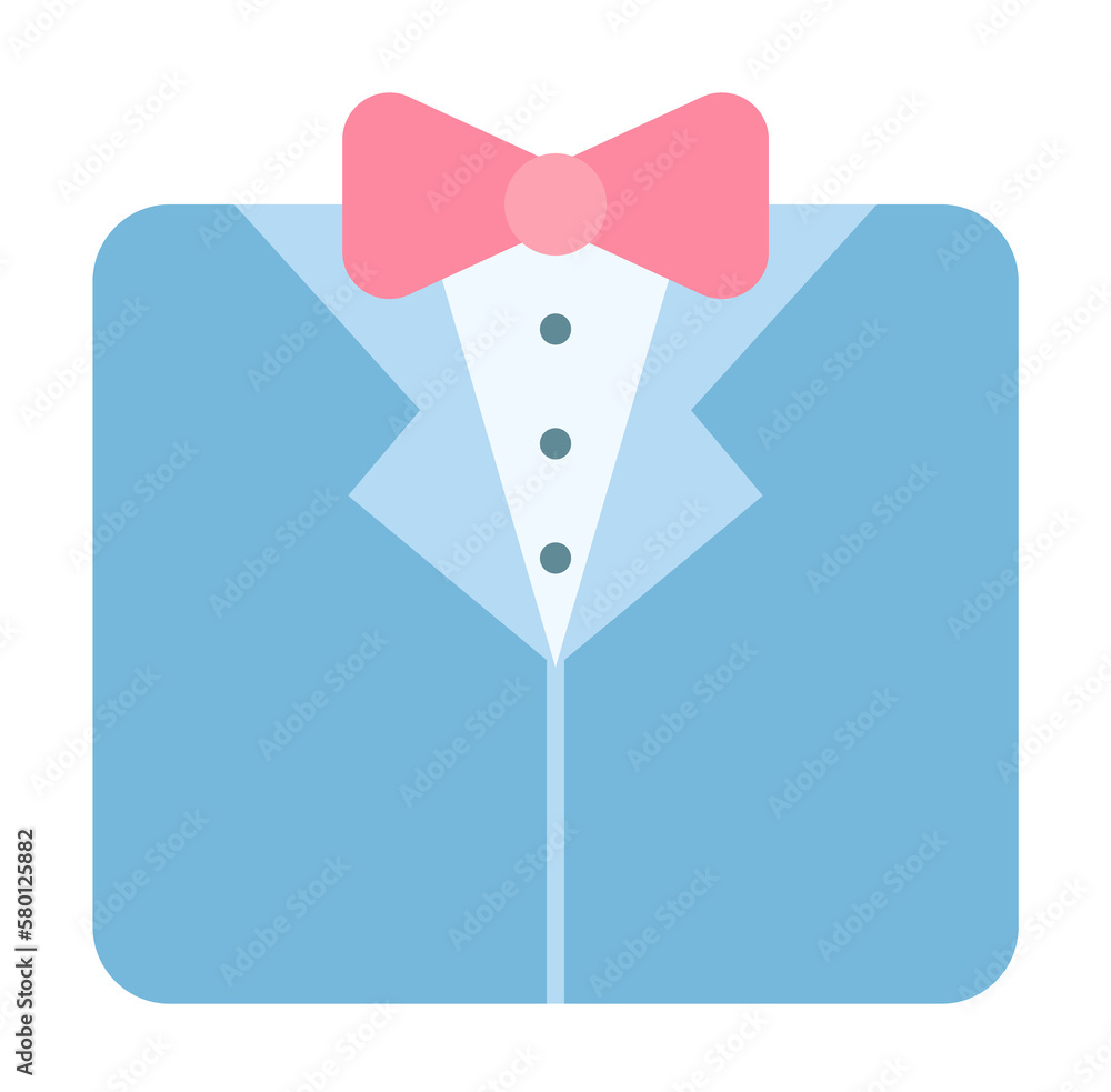 Poster tuxedo color icon. element of color clothes icon for mobile concept and web apps. detailed tuxedo ic