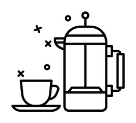 Coffee, filter, cup, drink icon. Simple line, outline of coffee icons for ui and ux, website or mobile application on white background