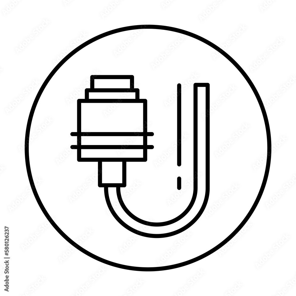 Poster hdmi, connector icon. simple line, outline elements of connectors and cables icons for ui and ux, we