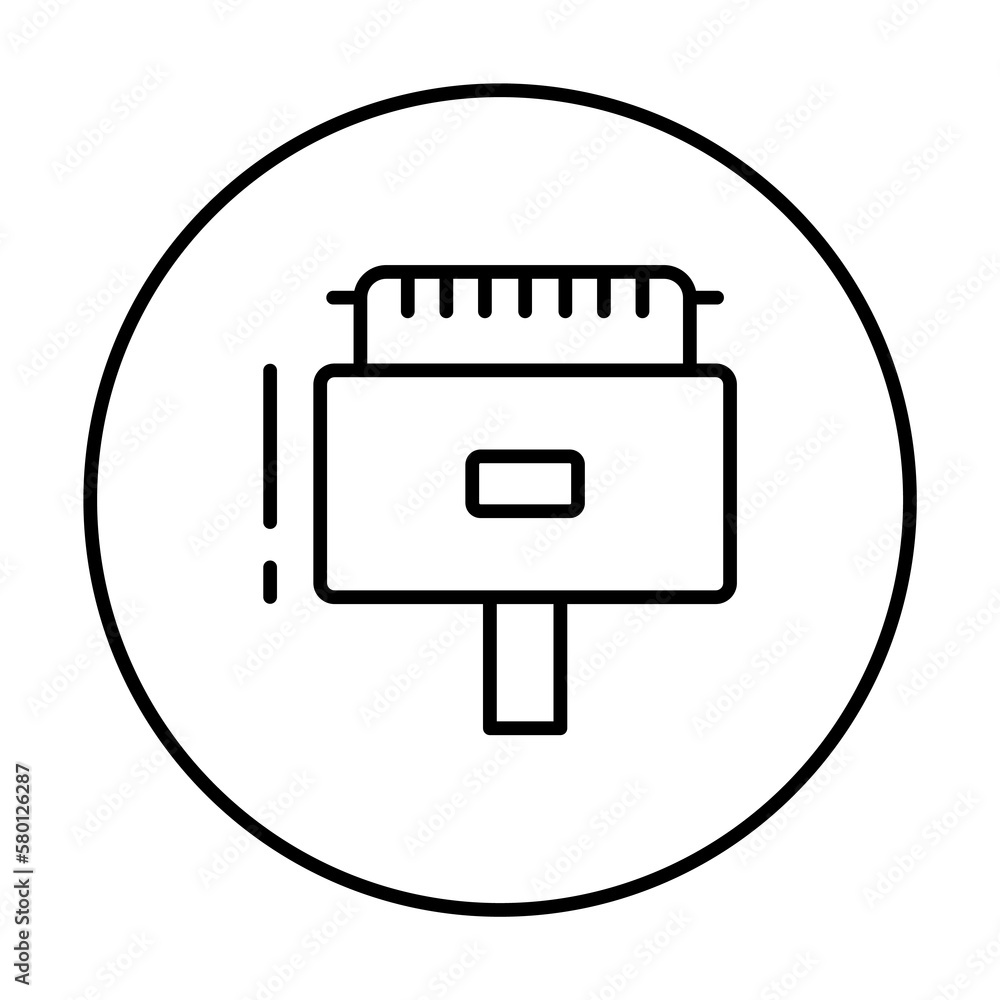 Aufkleber plug, connector icon. simple line, outline elements of connectors and cables icons for ui and ux, we