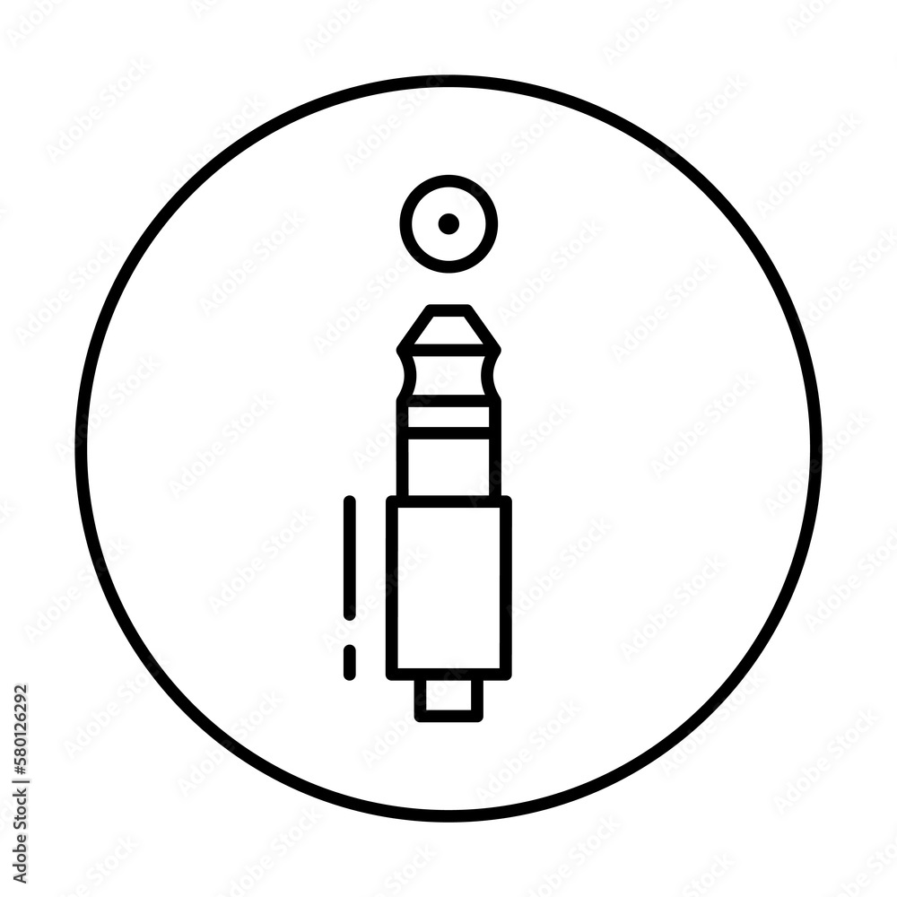 Aufkleber jack connector icon. simple line, outline elements of connectors and cables icons for ui and ux, web