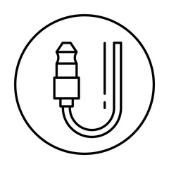 Jack connector icon. Simple line, outline elements of connectors and cables icons for ui and ux, website or mobile application on white background