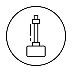 USB, connector icon. Simple line, outline elements of connectors and cables icons for ui and ux, website or mobile application on white background